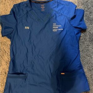 Blue RN Scrub Top